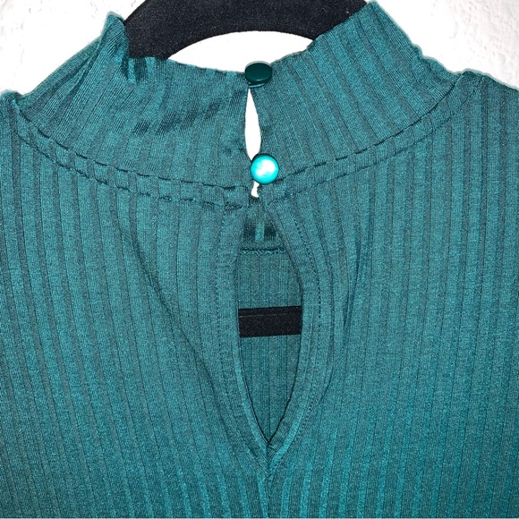 NWOT Venus Ribbed Mock Neck Midi Body Con Dress - Picture 6 of 12